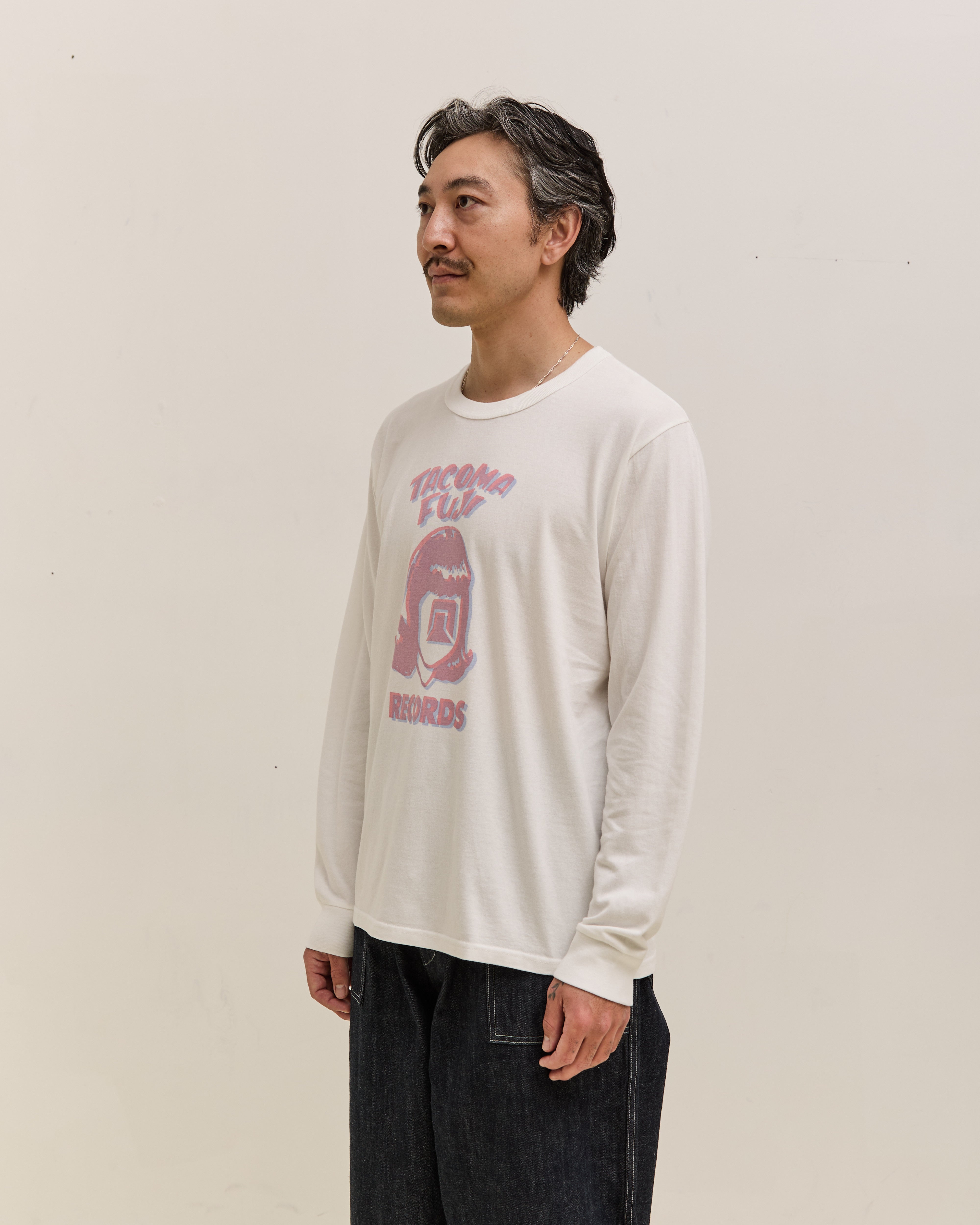 Tacoma Fuji Records Logo LS, White – Glasswing