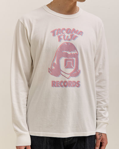 Tacoma Fuji Records Tacoma Fuji Records Logo LS, White
