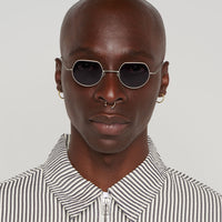 Brain Dead Titanium Tani Post Modern Primitive Eye Protection, Matte Silver