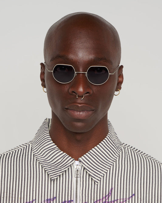 Brain Dead Titanium Tani Post Modern Primitive Eye Protection, Matte Silver