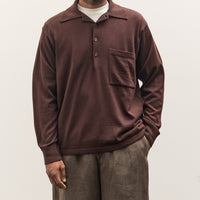 Universal Works L/S Pullover Knit Shirt, Brown