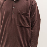 Universal Works L/S Pullover Knit Shirt, Brown