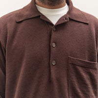 Universal Works L/S Pullover Knit Shirt, Brown