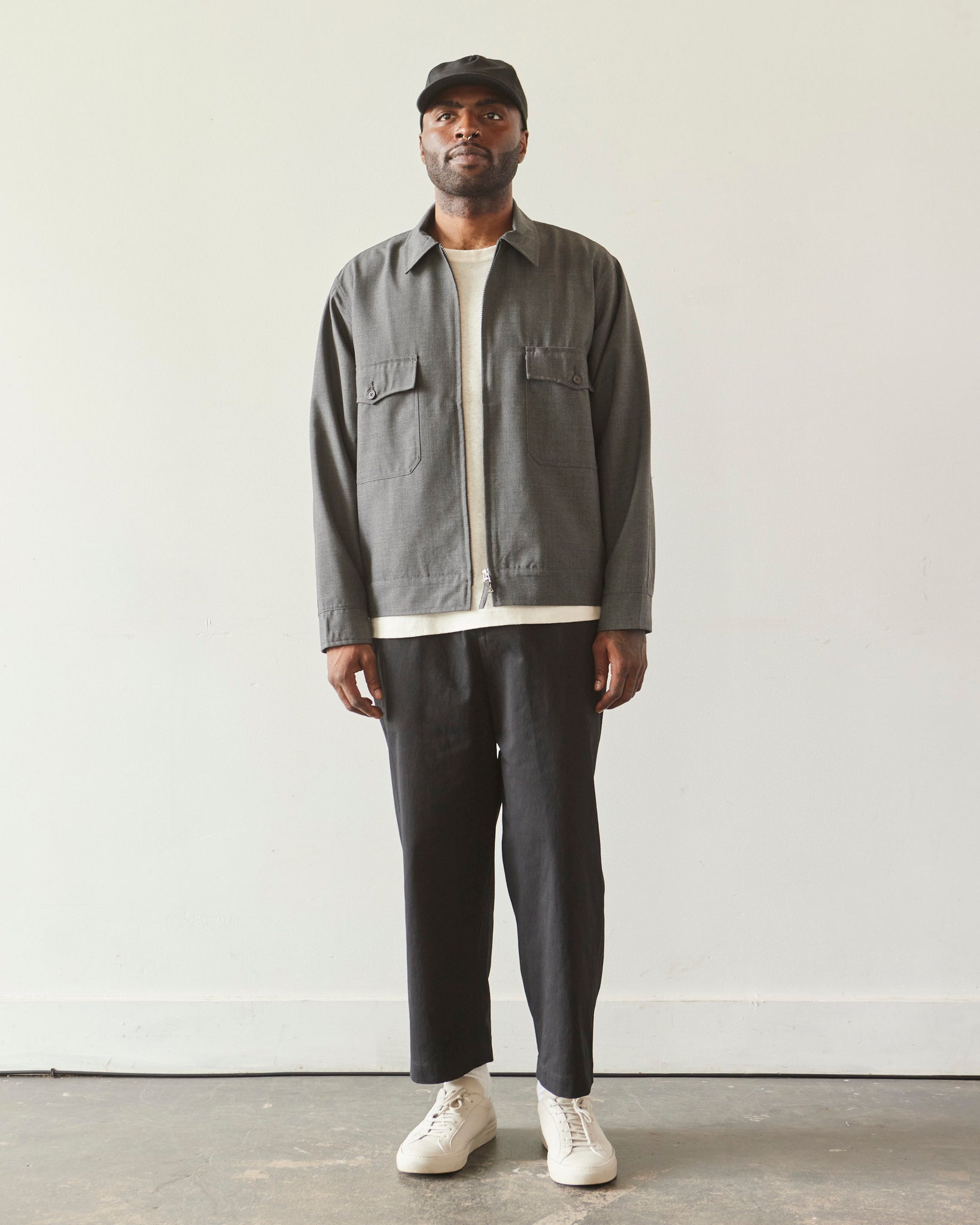 Universal Works E130 Jacket, Grey Tropical Suiting | Glasswing