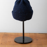 Universal Works Kilcarra Wool Short Watch Cap, Navy Marl