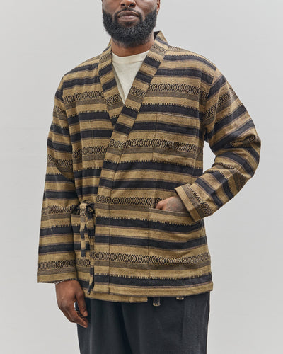 Universal Works Kyoto Work Jacket, Blanket Stripe Khaki