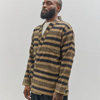 Universal Works Kyoto Work Jacket, Blanket Stripe Khaki