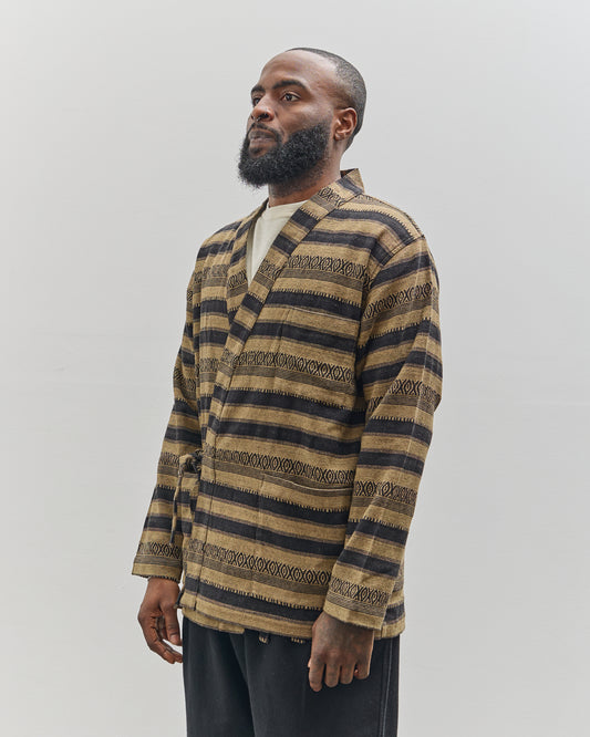 Universal Works Kyoto Work Jacket, Blanket Stripe Khaki