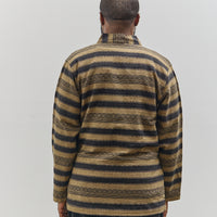 Universal Works Kyoto Work Jacket, Blanket Stripe Khaki