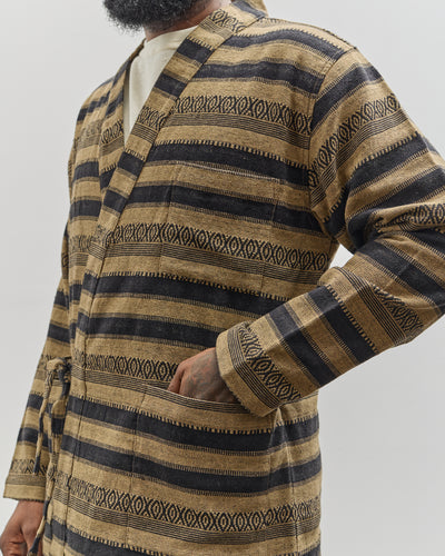 Universal Works Kyoto Work Jacket, Blanket Stripe Khaki