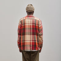 Universal Works L/S Utility Shirt, Red Check