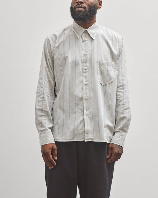 Universal Works Lazy Day Shirt, Sydney Stripe Ecru