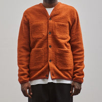 Universal Works Merino Fleece Cardigan, Orange