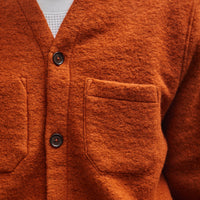 Universal Works Merino Fleece Cardigan, Orange