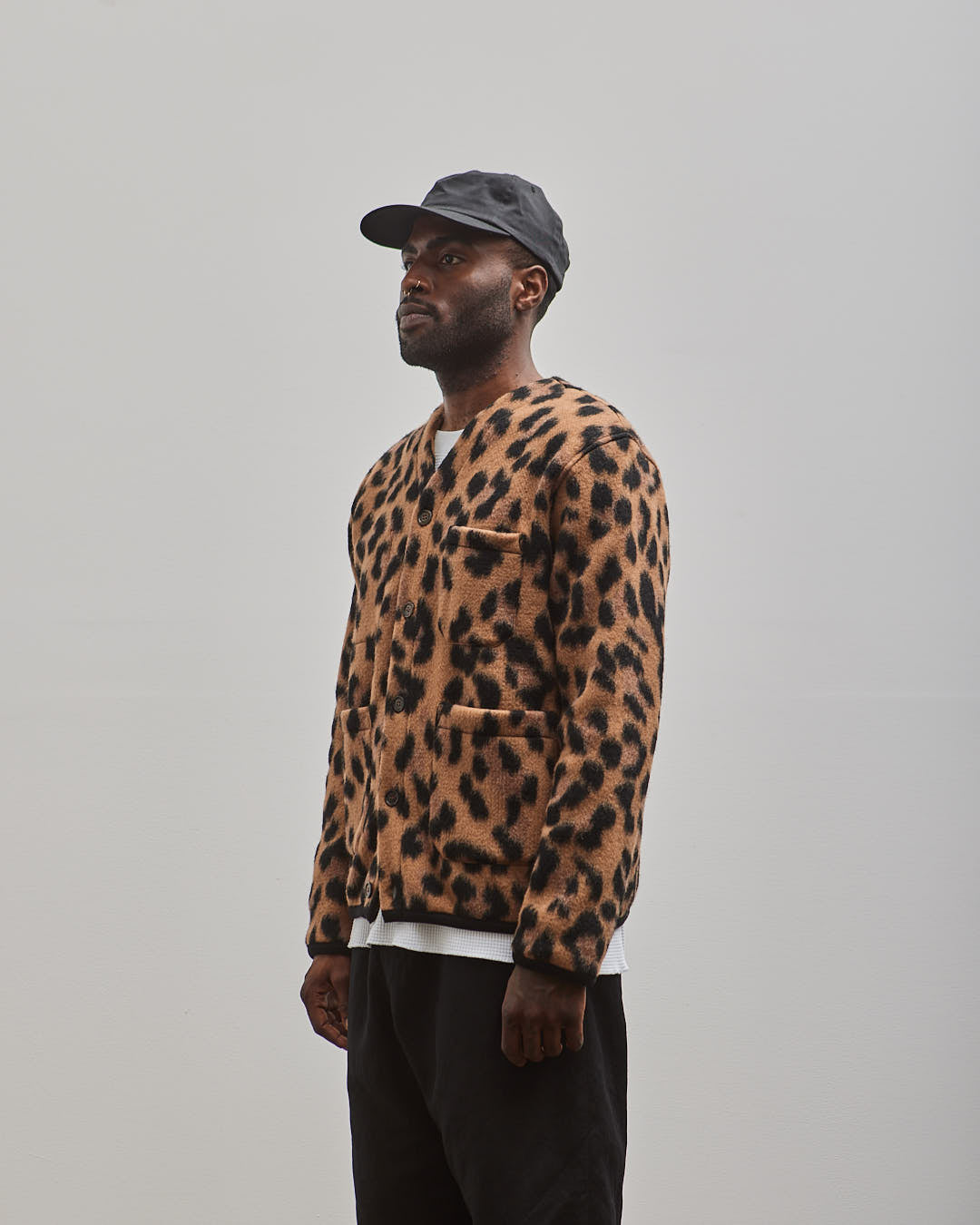 Universal Works Montenero Fleece Cardigan, Cumin – Glasswing