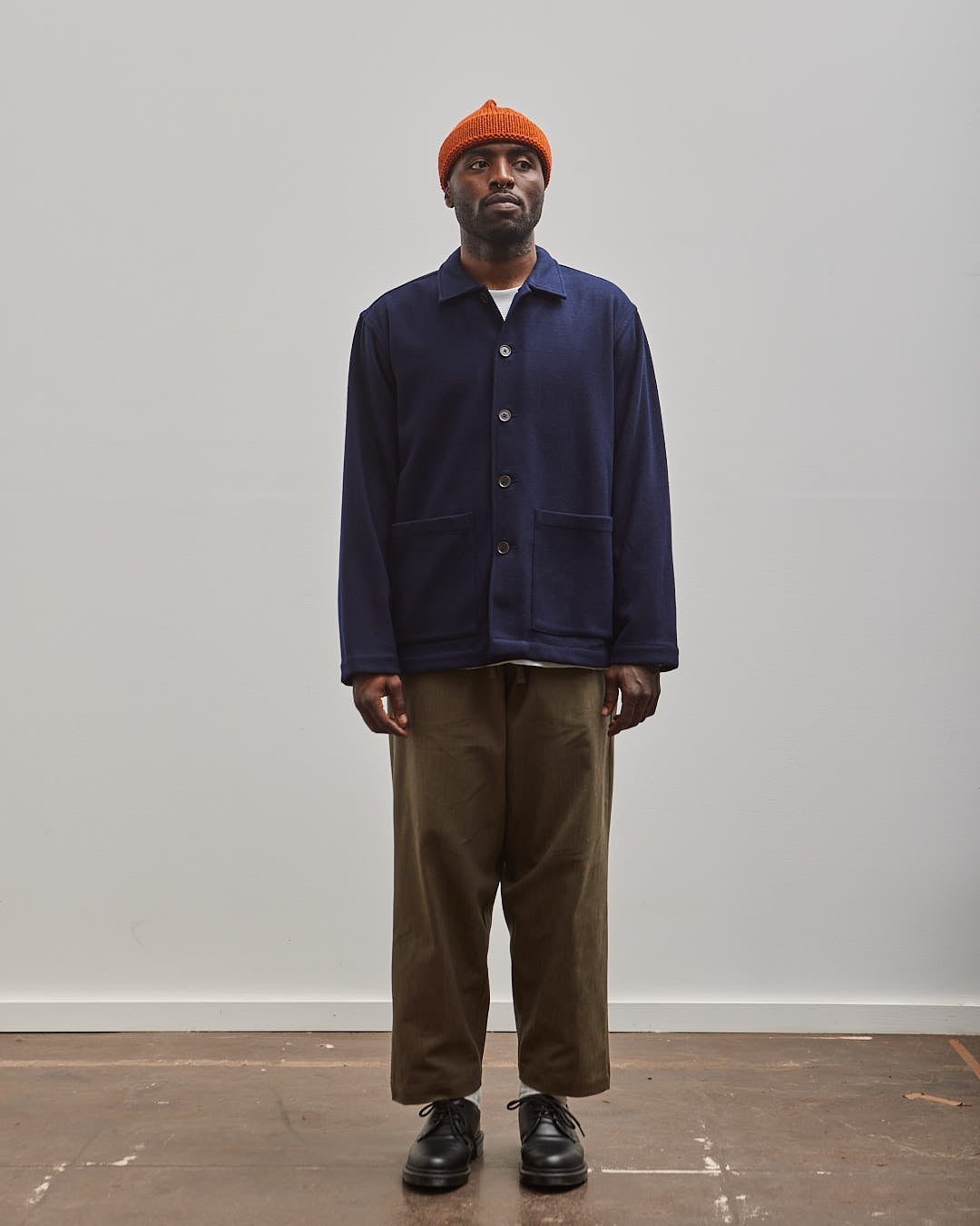 Universal Works Mowbray Easy Overshirt, Navy – Glasswing