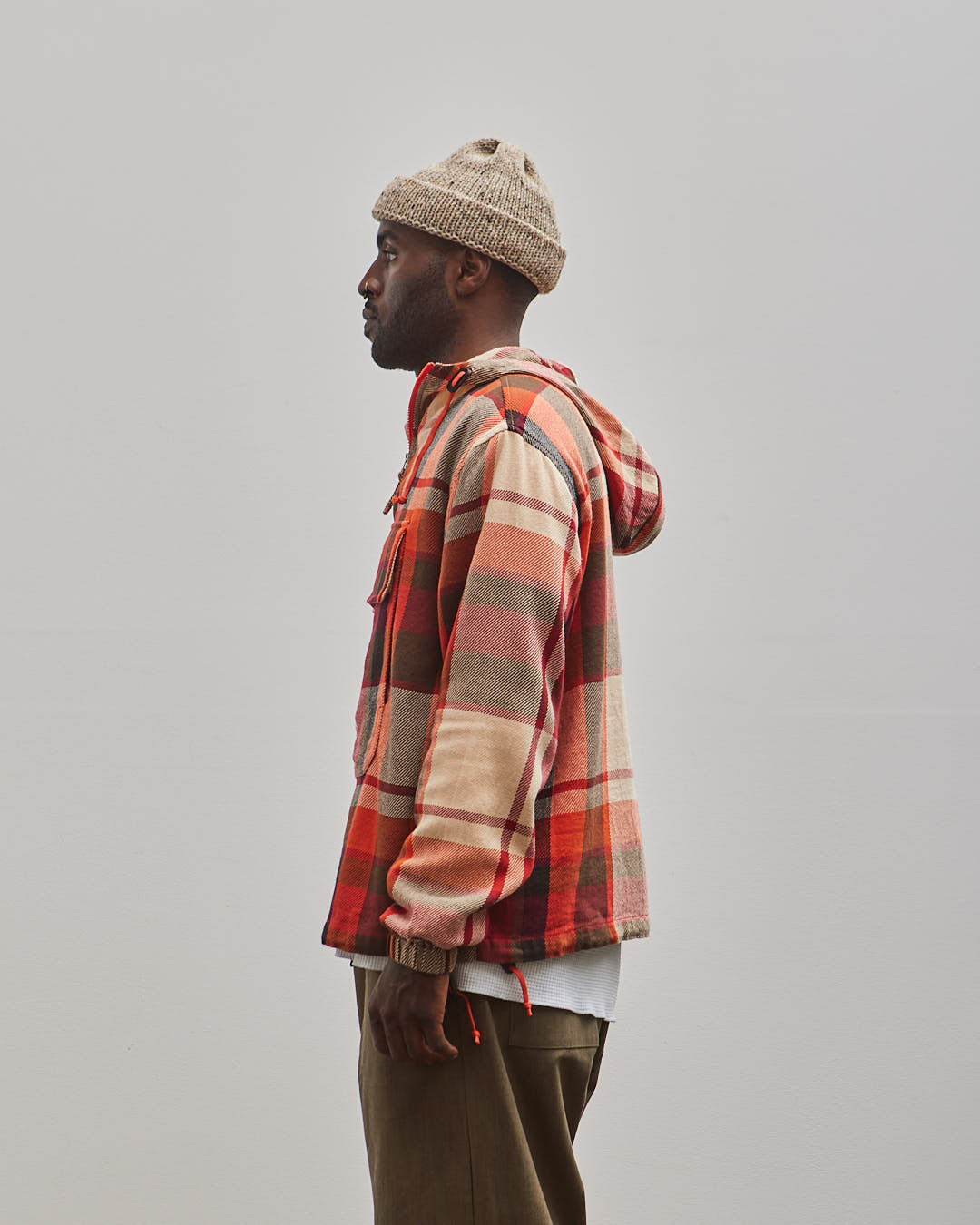 Universal Works Pullover Anorak, Red Check – Glasswing