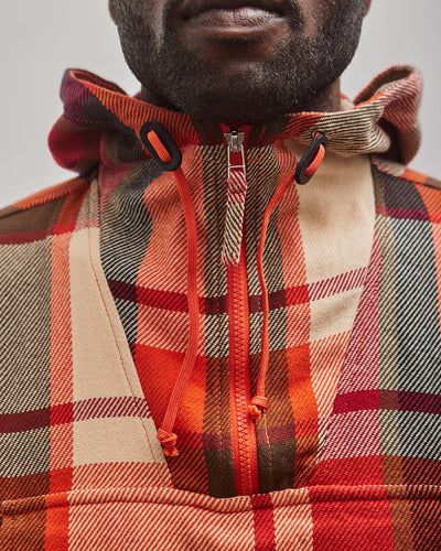 Universal Works Pullover Anorak, Red Check