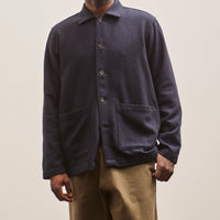 Universal Works Recycled Wool Herringbone Easy Over Jacket, Navy