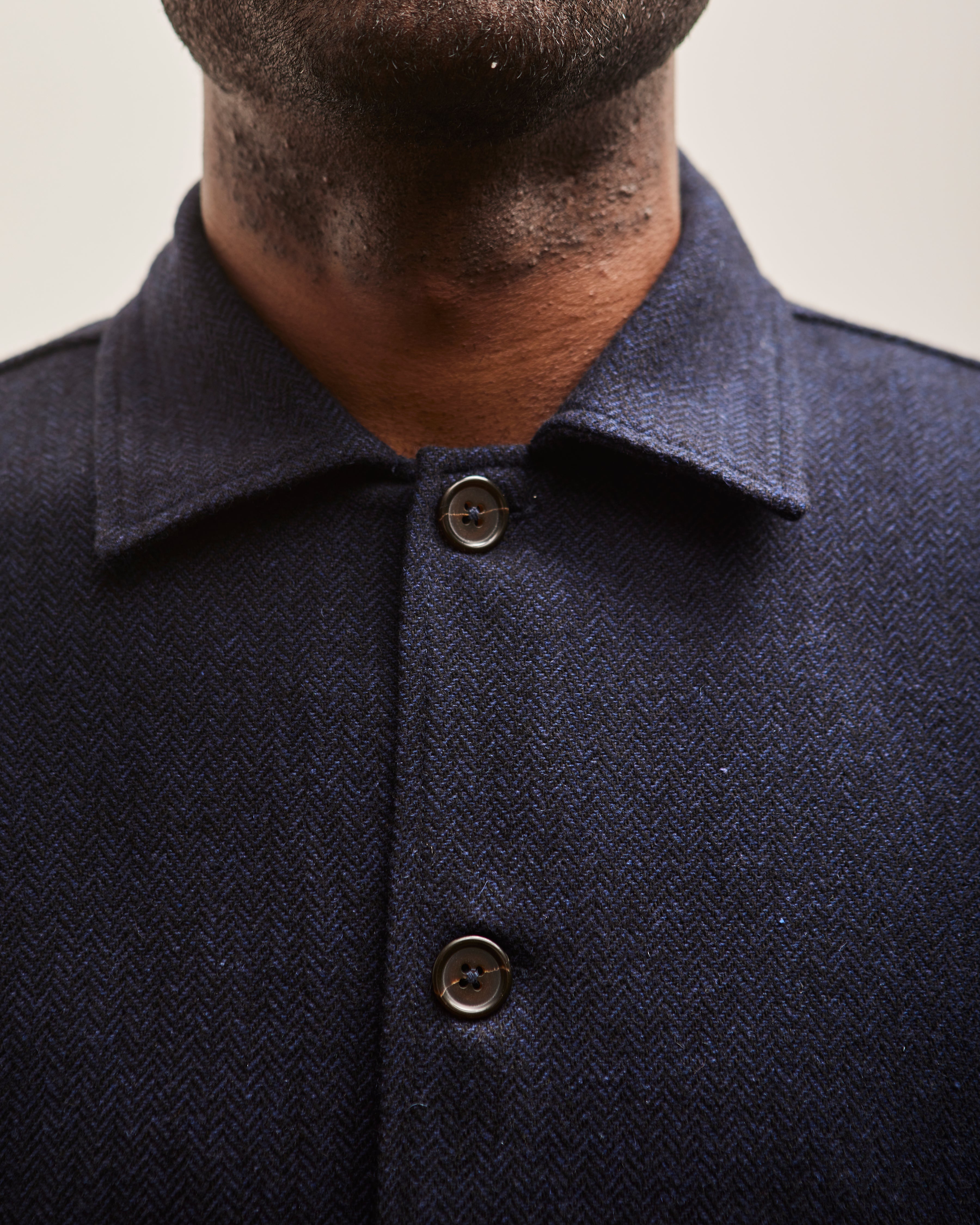 ジャケット・アウター Yuzulawgy handmade herringbone jaket Universal Works Recycled Wool Herringbone Easy Over Jacket, Navy