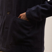 Universal Works Recycled Wool Herringbone Easy Over Jacket, Navy