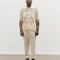 Universal Works S/S Knit Shirt, Ecru