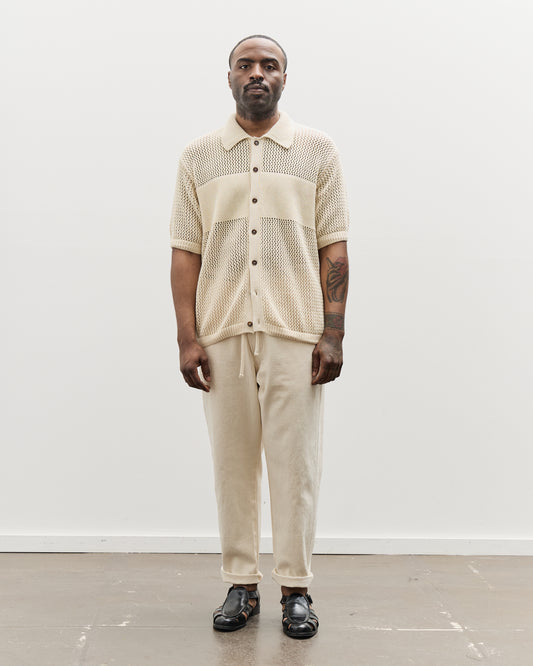Universal Works S/S Knit Shirt, Ecru