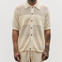 Universal Works S/S Knit Shirt, Ecru