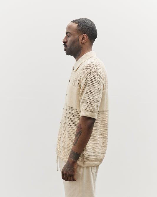 Universal Works S/S Knit Shirt, Ecru