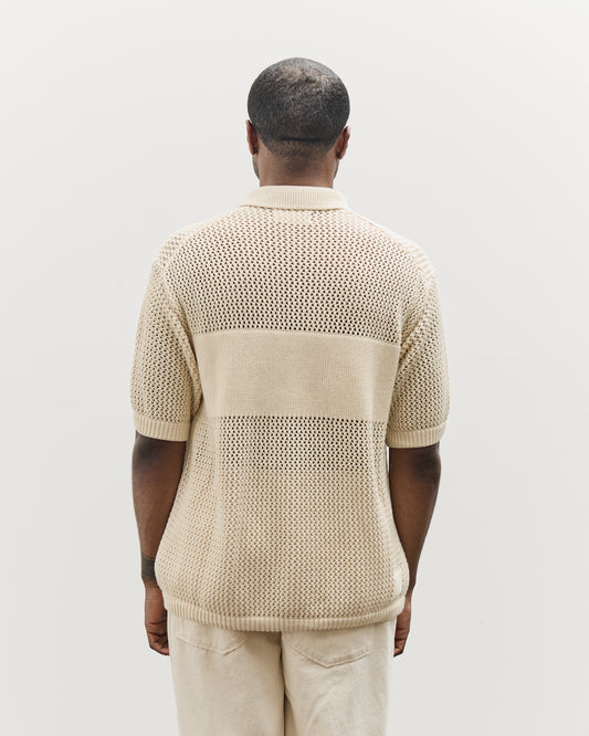 Universal Works S/S Knit Shirt, Ecru