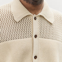 Universal Works S/S Knit Shirt, Ecru