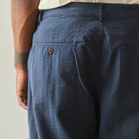 Universal Works Seersucker Military Chino, Navy