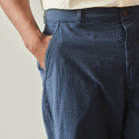 Universal Works Seersucker Military Chino, Navy