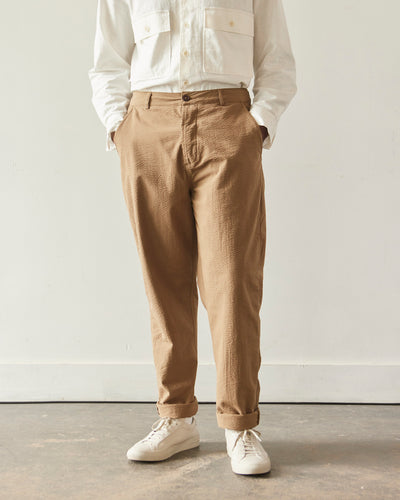 Universal Works Seersucker Military Chino, Olive