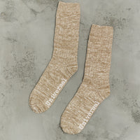 Universal Works Slub Sock, Dark Sand