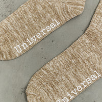 Universal Works Slub Sock, Dark Sand