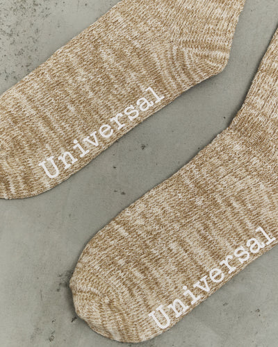 Universal Works Slub Sock, Dark Sand
