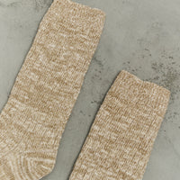 Universal Works Slub Sock, Dark Sand