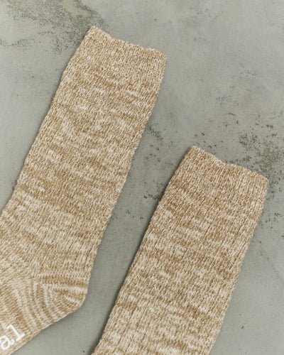 Universal Works Slub Sock, Dark Sand