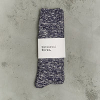 Universal Works Slub Sock, Navy
