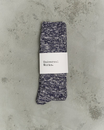 Universal Works Slub Sock, Navy