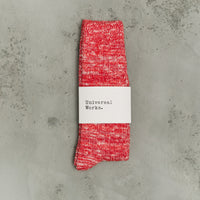 Universal Works Slub Sock, Red