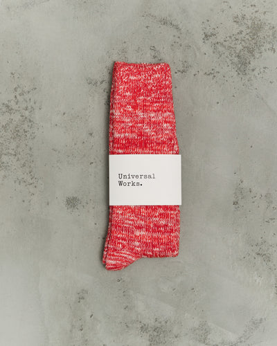 Universal Works Slub Sock, Red