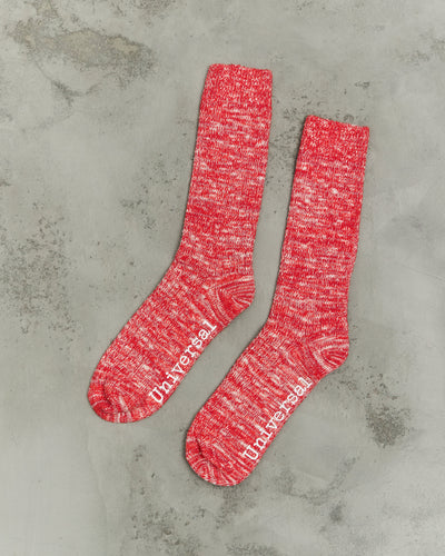 Universal Works Slub Sock, Red
