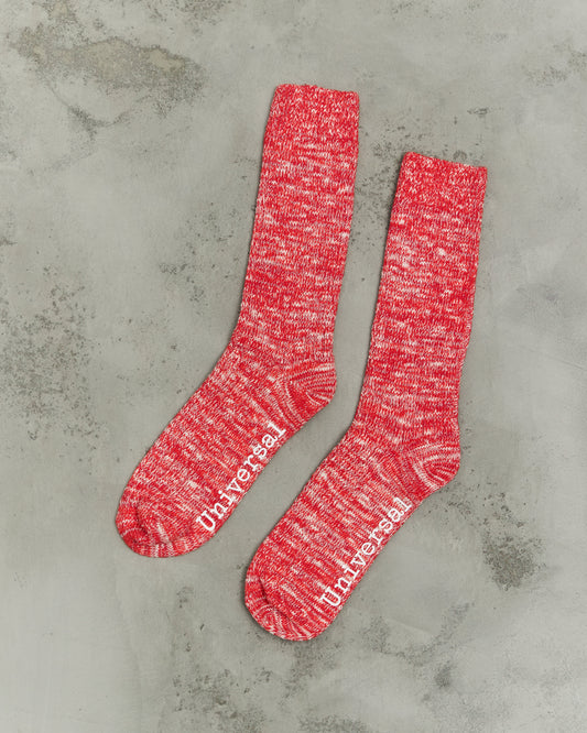 Universal Works Slub Sock, Red