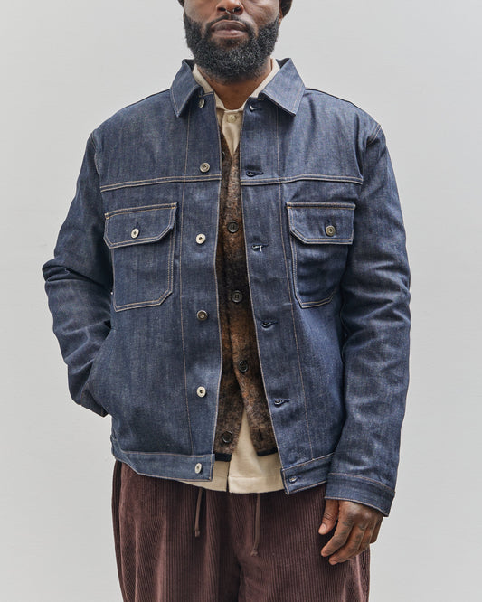 Universal Works Trucker II Jacket, Indigo Denim