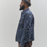 Universal Works Trucker II Jacket, Indigo Denim