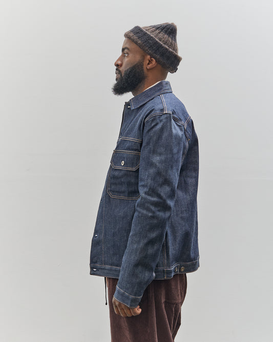 Universal Works Trucker II Jacket, Indigo Denim