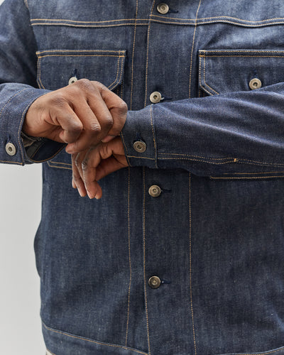 Universal Works Trucker II Jacket, Indigo Denim