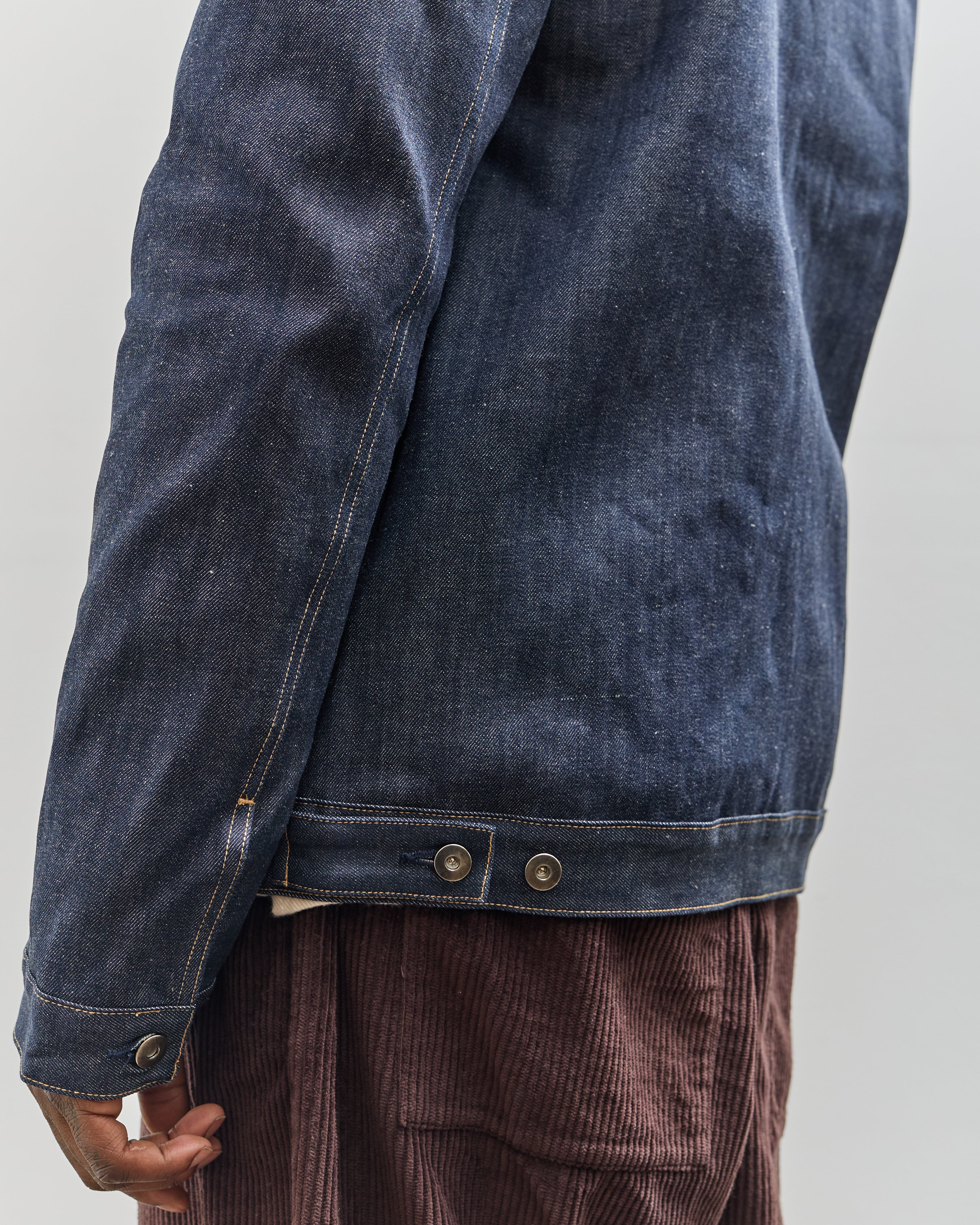 Universal Works Trucker II Jacket, Indigo Denim – Glasswing